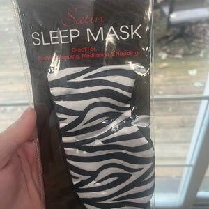 Satin Zebra Print Sleep Mask